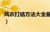 风衣打结方法大全最简单（风衣打结方法图解）