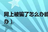 网上被骗了怎么办能追回吗（网上被骗了怎么办）