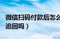 微信扫码付款后怎么追回（微信转错账500能追回吗）