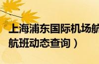 上海浦东国际机场航班表（上海浦东国际机场航班动态查询）