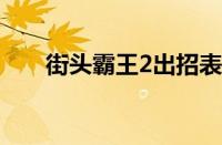 街头霸王2出招表（街头霸王出招表）