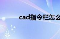 cad指令栏怎么打开（cad指令）