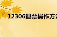 12306退票操作方法（12306退票流程）