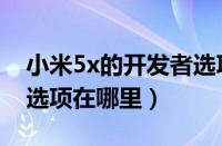 小米5x的开发者选项在哪儿（小米5x开发者选项在哪里）