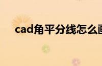 cad角平分线怎么画（角平分线怎么画）