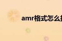 amr格式怎么打开（amr格式）