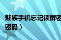 魅族手机忘记锁屏密码了（魅族手机忘记屏幕密码）