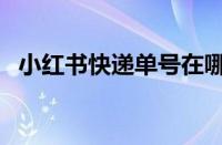 小红书快递单号在哪看（快递单号在哪看）