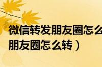 微信转发朋友圈怎么转文字不折叠（微信转发朋友圈怎么转）