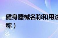 健身器械名称和用法(公共设施)（健身器械名称）