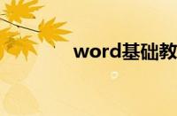 word基础教程（基础教程）