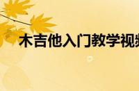 木吉他入门教学视频（木吉他入门教学）