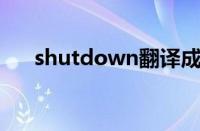 shutdown翻译成中文（shut down）