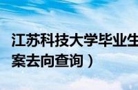 江苏科技大学毕业生档案去向查询（毕业生档案去向查询）