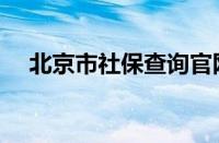 北京市社保查询官网（北京市社保查询）