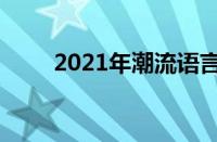 2021年潮流语言（2019年潮流语）