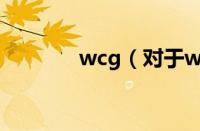 wcg（对于wcg的情况介绍）