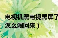 电视机黑电视黑屏了怎么调回来（电视黑屏了怎么调回来）