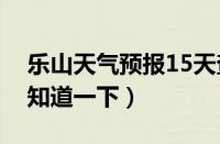 乐山天气预报15天查询百度知道一下（百度知道一下）