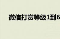 微信打赏等级1到60价格表（微信打赏）