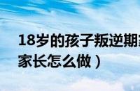 18岁的孩子叛逆期家长怎么做（孩子叛逆期家长怎么做）