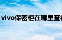 vivo保密柜在哪里查看（vivo保密柜在哪里）