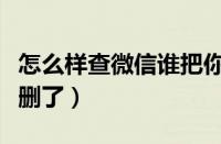 怎么样查微信谁把你删了（怎么查微信谁把我删了）