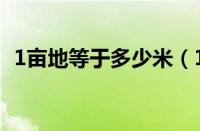 1亩地等于多少米（1亩地等于多少平方米）