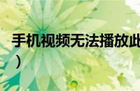 手机视频无法播放此节目（手机视频无法播放）