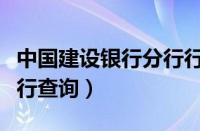 中国建设银行分行行号查询（中国建设银行分行查询）