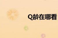 Q龄在哪看（q龄在哪看）