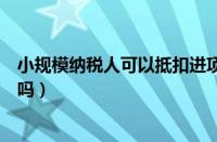 小规模纳税人可以抵扣进项税吗（小规模纳税人可以开专票吗）