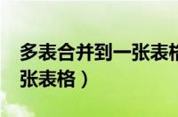 多表合并到一张表格数据sql（多表合并到一张表格）