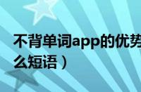 不背单词app的优势在哪里（不背单词app怎么短语）