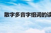 散字多音字组词的读音（散字多音字组词）