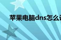 苹果电脑dns怎么设置（电脑dns设置）