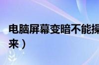 电脑屏幕变暗不能操作（电脑屏幕变暗调不回来）