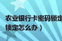 农业银行卡密码锁定状态怎么办（农行卡密码锁定怎么办）