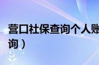 营口社保查询个人账户查询官网（营口社保查询）