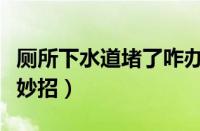 厕所下水道堵了咋办（厕所下水道堵了怎么办妙招）