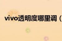 vivo透明度哪里调（vivo透明屏幕怎么用）