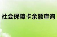 社会保障卡余额查询（社会保障卡能取钱吗）