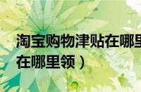 淘宝购物津贴在哪里领2021（淘宝购物津贴在哪里领）