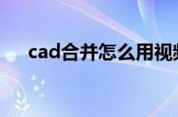 cad合并怎么用视频（cad合并怎么用）