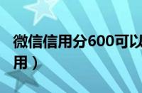 微信信用分600可以在哪借钱（支付分有什么用）