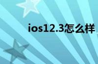 ios12.3怎么样（ios12 2怎么样）