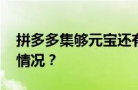 拼多多集够元宝还有别的要集吗 目前是什么情况？