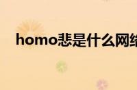 homo悲是什么网络梗 目前是什么情况？