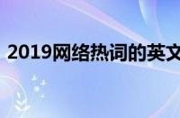 2019网络热词的英文表达（2019网络热词）