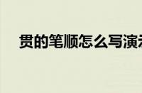 贯的笔顺怎么写演示（贯的笔顺怎么写）